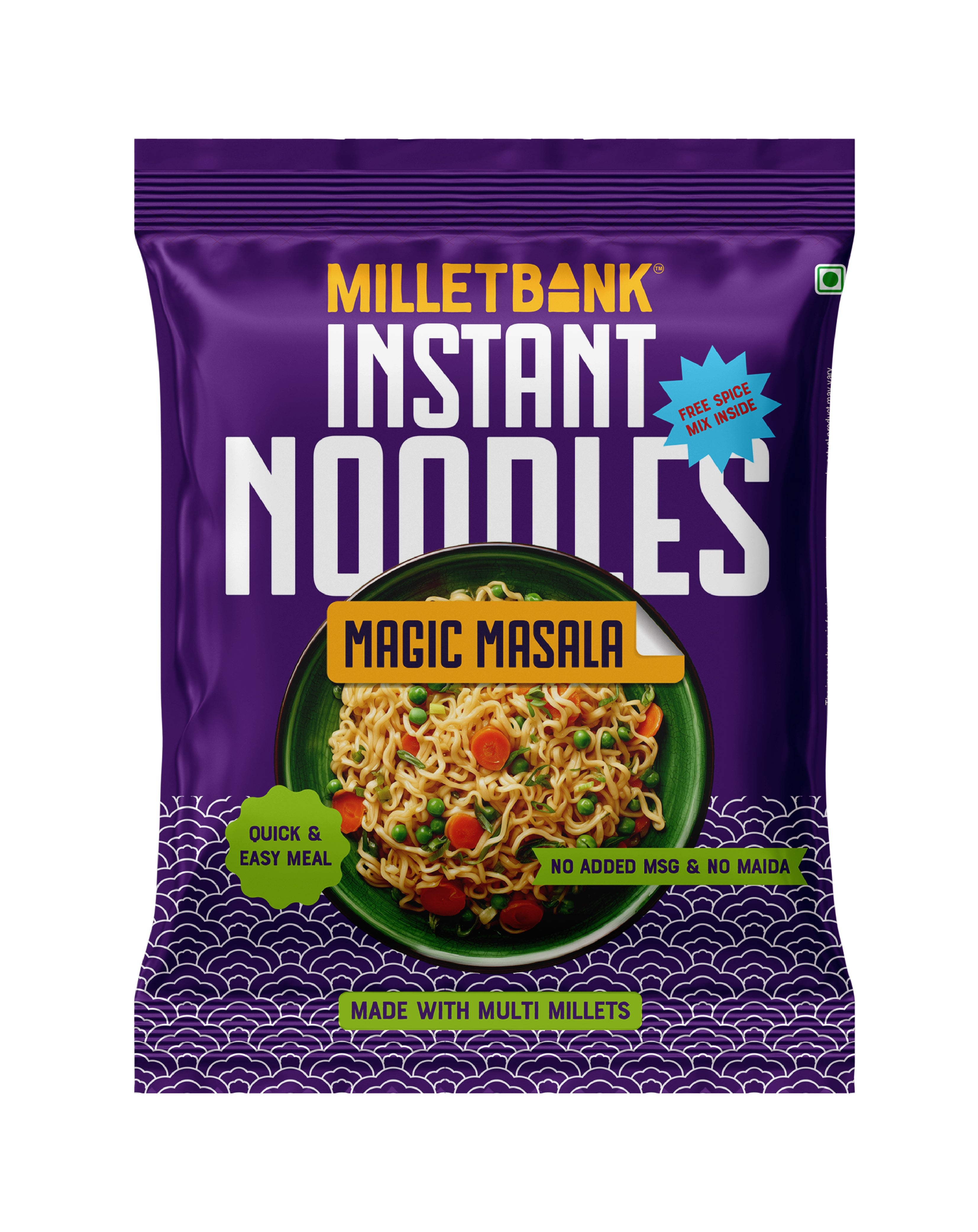 Millet Bank Magic Masala Instant Noodles pack of 3