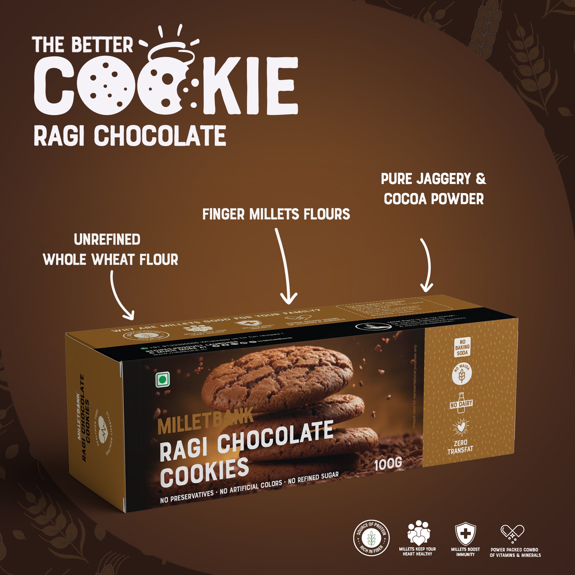 Ragi Chocolate Cookies