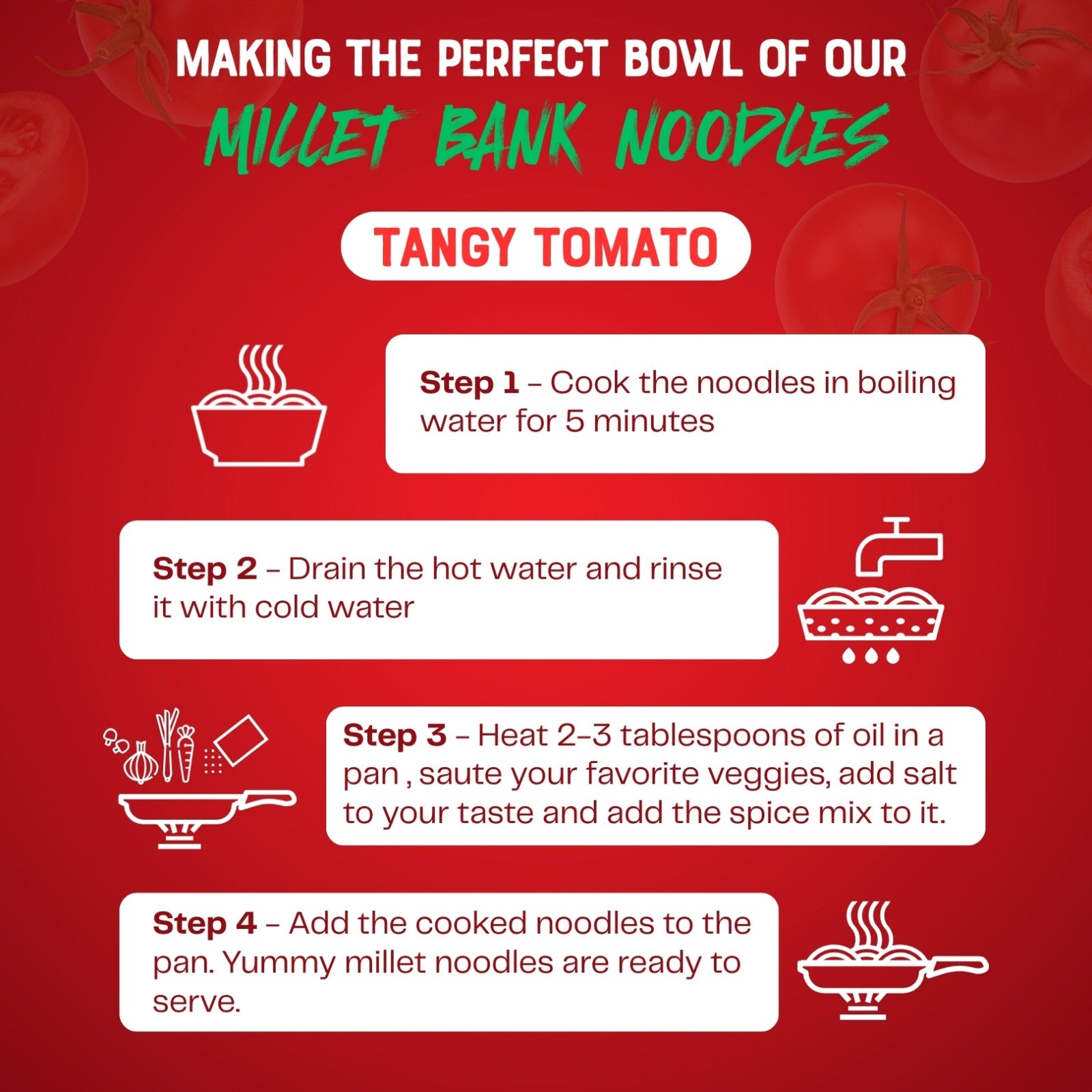 Multi Millet Tangy Tomato Hakka Noodles