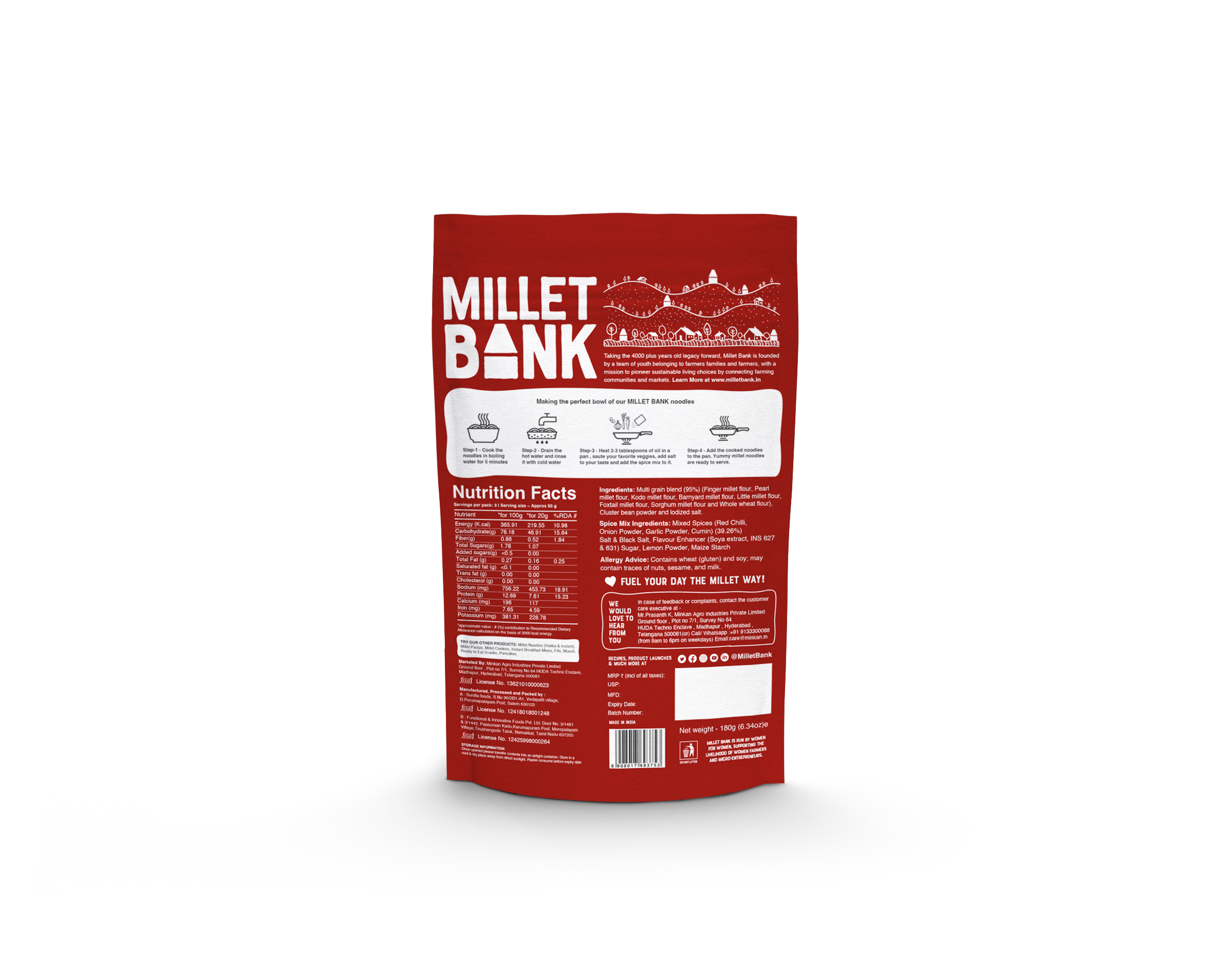 Multi Millet Tangy Tomato Hakka Noodles